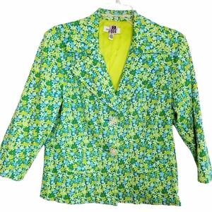 Vintage David Brooks Floral Blazer lined size 12